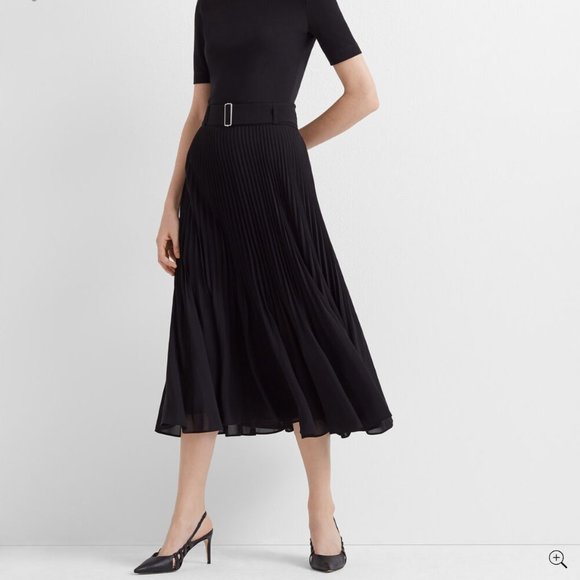 NWOT Club Monaco Split Pleat Flowy Skirt (Sz 12) - Picture 2 of 7